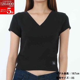 【楽天スーパーSALE☆全品P5倍＆最大2万円スペシャルクーポン15日迄】Calvin Klein カルバンクライン LV047C910G UB1 Tシャツ リブ クロップド丈