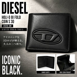 �y�y�V�X�[�p�[SALE!!�S�iP5�{��Max1���~OFF!9/15���zDIESEL �f�B�[�[�� ��܂���z HOLI-D BI FOLD COIN S 3D X10123 PR818 T8013 �u���b�N ���U�[ �I�[�o��D���S �����Y ���f�B�[�X ���z �M�t�g 2026AW