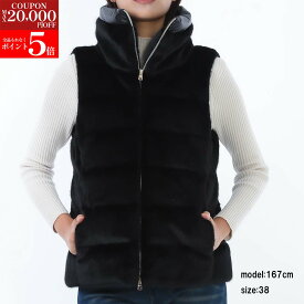 【楽天スーパーSALE☆全品P5倍＆最大2万円スペシャルクーポン15日迄】HERNO ヘルノ PI002122D 12630 9300 フェイクファー ダウンベスト レディース