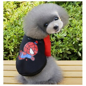 スパイダーマン プリント 裏起毛トレーナー S M L XL XXL 犬服 超小型犬〜小型犬用 スーパーヒーロー アメコミ