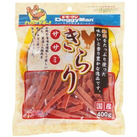 【アウトレット!!】 ドギーマン 国産 きらり ササミ 400g 犬用 おやつ ドッグフード/間食 ジャーキー 【訳あり※賞味期限：2022年12月末まで】