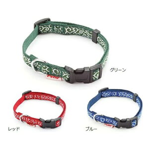 ペティオ 犬雅 唐草 カラー S 小型犬用 レッド・グリーン トイプードル・シーズー・キャバリア・パグ等 首輪 【クリックポスト対応】