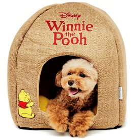 スリーアローズ くまのプーさん ドームベッド ブラウン 犬猫用 ソファー マット ペットベッド 【Disney公式ライセンス】