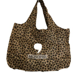 【送料無料】モノプリ エコバッグ レオパード フランス パリ 直輸入 マチ広 横長 折りたたみ 軽量 コンパクト ショッピングバッグ フランスのスーパー monoprix ブランド レディース 収納袋一体型 かわいい オシャレ プチギフト プレゼント 個装 アニマル柄