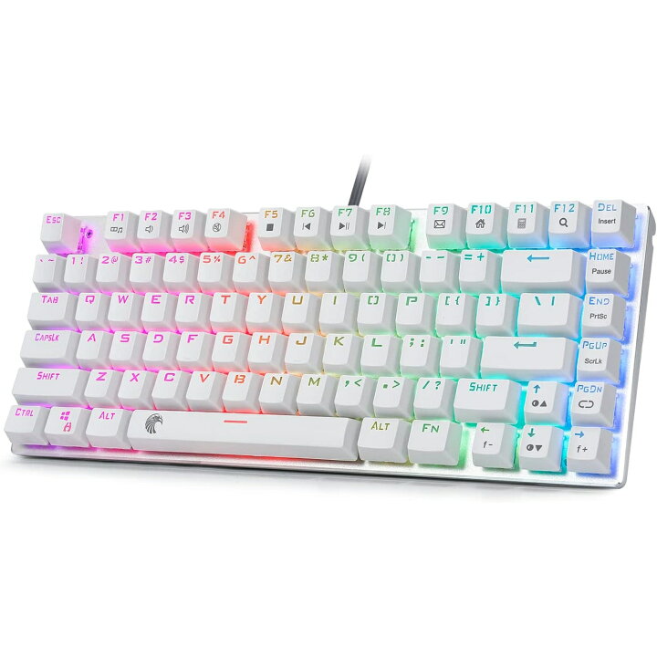 楽天市場】e元素 ゲージングキーボード Z88 メカニカルキーボード 赤軸  