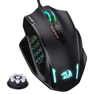 Redragon M908 Q[~O}EX L }EX {^ RGB 18vO{^ 6200DPI 1000HZ xZT[ TCh{^ EGCg MMO/FPS/MOBA Q[}EX ubN