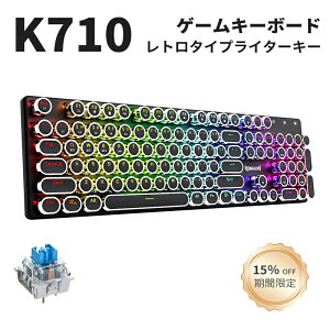 �y�V�i������15��OFF�zRedragon K710 ���C�����X/�L�� ���J�j�J���L�[�{�[�h �� �N���b�L�[ 104�L�[ �p��z�� RGB�o�b�N���C�g Bluetooth/2.4GHz/USB-C�Ή� �^�C�v���C�^�[�����g���f�U�C�� �[�d�� Window