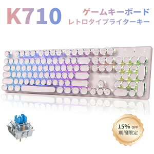 �y�V�i������15��OFF�zRedragon K710 ���C�����X/�L�� �Q�[�~���O�L�[�{�[�h �� �N���b�L�[ 104�L�[ �p��z�� �^�C�v���C�^�[�����g���f�U�C�� �ی^�L�[ RGB�o�b�N���C�g Bluetooth/2.4GHz/USB-C�Ή� �[