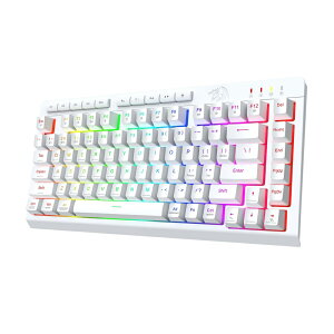 �Q�[�~���O�L�[�{�[�h ���C�����X�L�[�{�[�h ���� Bluetooth �e���L�[���X 75�p�[�Z���g �p��z�� �É� RGB�o�b�N���C�g �}�N���L�[ 4000mAh�[�d�� PS5 Xbox PC Mac�Ή� Redragon K524 �z���C�g