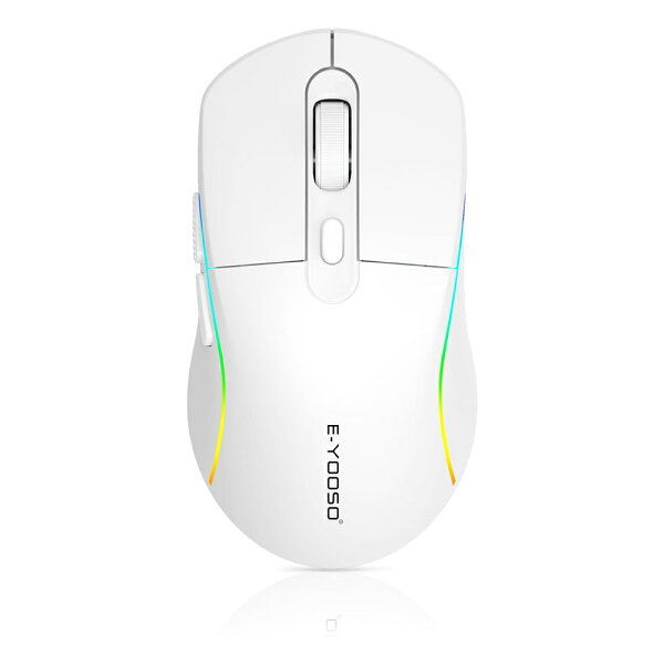 e元素2.4G/BTワイヤレスゲーミングマウス RGBバックライト付き 9つプログラム可能なボタン マクロ記録サイドボタン付き DPI調整可能 無線と有線の両対応マウス プロゲーマー用マウス