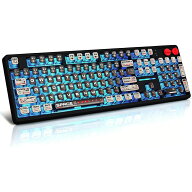 【3,000円以上で300円OFFクーポン】ワイヤレス ゲーミングキーボード 104キー フルサイズ 銀軸 ガスケッ…