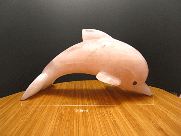 楽天市場】【天然石彫刻】ローズクオーツ イルカ イルカの彫刻 天然石