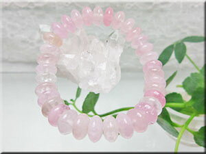 【歳末セール、在庫一掃セール】10mmそろばん型モルガナイトのブレス