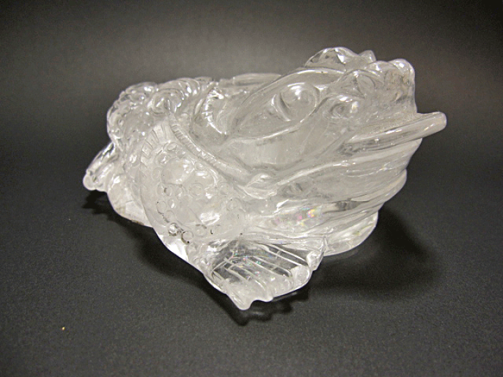 楽天市場】【天然石彫刻】水晶 三脚カエル 三脚蟾蜍（さんきゃくせんじ 