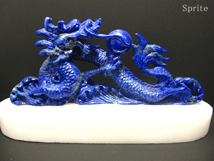 特大！縁起物龍天然石彫刻風水開運