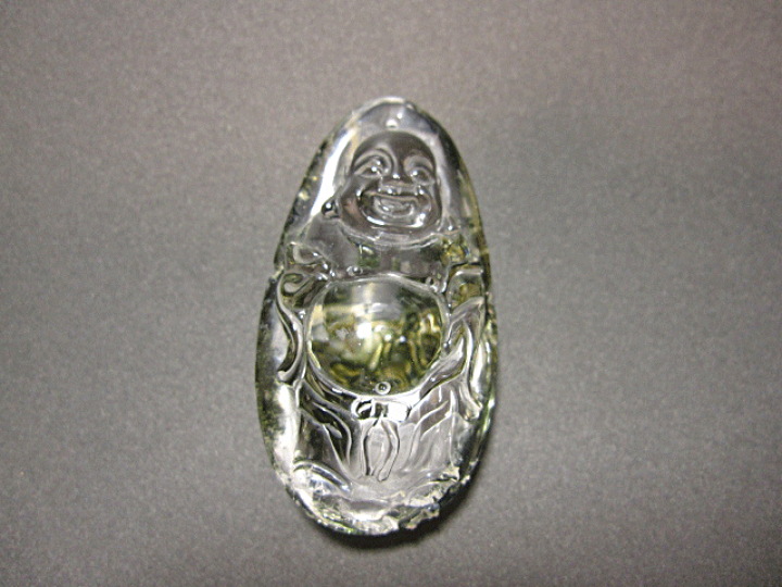 Amazon.co.jp: （展示品）開運手彫り水晶 布袋尊 商売繁盛 置物