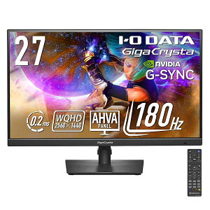 �A�C�E�I�[�E�f�[�^ IODATA �Q�[�~���O���j�^�[ 27�C���` GigaCrysta WQHD 180Hz AHVA�p�l�� �u���b�N(H