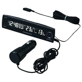 セイワ(SEIWA) 車内用品 デジタル時計 電圧サーモ電波クロック WA81 電波 ブルーLEDバックライト