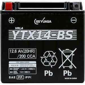 GS YUASA [ �W�[�G�X���A�T ] �V�[���h�^ �o�C�N�p�o�b�e���[ YTX14-BS
