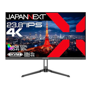 JAPANNEXT 23.8�C���` IPS�p�l������ 4K(3840x2160)�𑜓x �t�����j�^�[ JN-IPS2380UHDR-C65W HDMI DP USB Type-C(