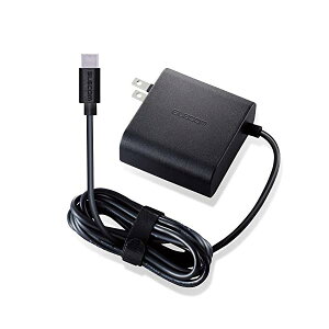 �G���R�� �m�[�gPC�pAC�A�_�v�^�[ Type-C PD�Ή� 65W �P�[�u����̌^ 2m �u���b�N ACDC-PD0465BK �y iPho