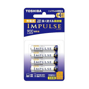 TOSHIBA(����) �j�b�P�����f�d�r �[�d��IMPULSE ���e�ʃ^�C�v �����{���� �P4�`�[�d�r 4�{ (min.900mA