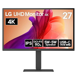 LG ���j�^�[ �f�B�X�v���C 27U730A-B 27�C���`/4K(3840×2160)/IPS/DCI-P3 90%/HDR/�A���`�O���A/HDMI×2/Display