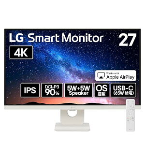 LG Monitor ���j�^�[ �f�B�X�v���C 27U731SA-W 27�C���`/4K(3840×2160)/IPS/DCI-P3 90%/��10.7���F�\��(8bit+FRC)