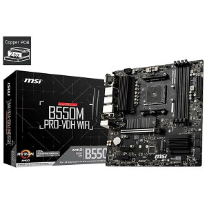 MSI�}�U�[�{�[�h B550M PRO-VDH WIFI Ryzen 5000�V���[�Y (AM4)�Ή�mATX M.2�q�[�g�V���N Wi-Fi [AMD B550 ����]