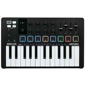 ARTURIA MIDI �L�[�{�[�h �R���g���[���[ MiniLab 3 BK �u���b�N