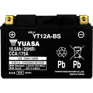 ��p���A�T YT12A-BS �V�[���h�^ AGM �o�C�N�p�o�b�e���[ (TAIWAN YUASA)