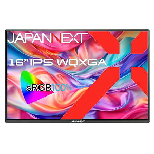 JAPANNEXT 16�C���` ���o�C�����j�^�[ IPS �p�l�� WQXGA 2560x1600�𑜓x �X�}�[�g�P�[�X�t�� (USB/Type C