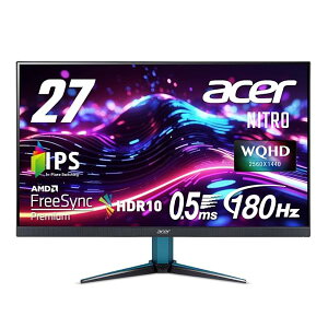 ���{�G�C�T�[ Acer Nitro �Q�[�~���O���j�^�[ 27�C���` IPS ����� WQHD 180Hz 0.5ms HDMI 2.0 DisplayPort VES