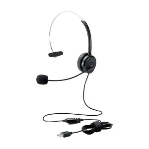 �G���R��(ELECOM) �w�b�h�Z�b�g USB �I�[�o�[�w�b�h �L�� �Ў� 30mm�h���C�o �u���b�N HS-HP29UBK