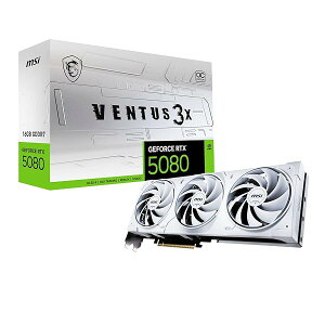 MSI GeForce RTX 5080 16G VENTUS 3X OC WHITE �O���t�B�b�N�X�J�[�h VD8978