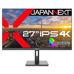JAPANNEXT 27�C���` ���j�^�[ 4K UHD 3840x2160�𑜓x IPS �f�B�X�v���C (HDMI/DisplayPort/�X�s�[�J�[����/V