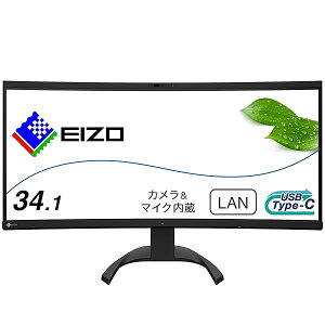 EIZO �r�W�l�X�����E���g�����C�h���j�^�[ | FlexScan EV3450XC-BK | 34.1�^UWQHD�EUSB Type-C�EWeb�J�����E