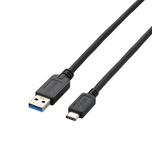�G���R�� USB�P�[�u�� Type C (USB A to USB C) 1.5m USB3.1���� 3A�o�� �ő�10Gbps �u���b�N USB3-AC10BK