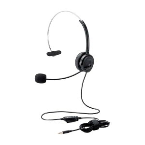 �G���R��(ELECOM) �w�b�h�Z�b�g 4�Ƀ~�j�v���O �I�[�o�[�w�b�h �L�� �Ў� �ϊ��P�[�u���t 30mm�h���C�o �u���b�N HS-HP29TBK