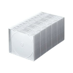 �T�����T�v���C(Sanwa Supply) Blu-ray�EDVD�ECD�P�[�X(�X�����^�C�v�E50���Z�b�g�E�z���C�g) FCD-PU50M