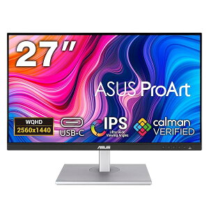 ASUS ���j�^�[ ProArt PA278CV 27�C���`/3�N�Ԗ��P�_����/WQHD/IPS/USB Type-C DisplayPort�f�C�W�[�`�F�[�� H