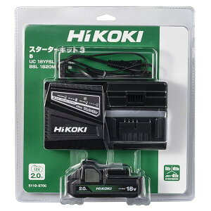 HiKOKI(�n�C�R�[�L) �X�^�[�^�[�L�b�g3 �[�d��(UC18YFSL)+18V�~�d�r(BSL1820M) UC18YFSL(B)