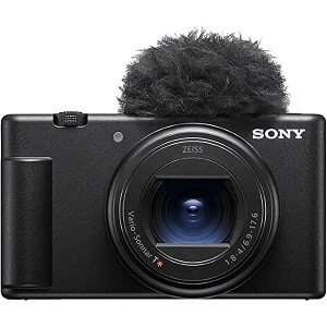 SONY(�\�j�[) �R���p�N�g�f�W�^���J���� VLOGCAM Vlog�p�J���� ZV-1II �{�f�B �E�B���h�X�N���[���t�� 18-50mm F1.8-4.0 �Y�[�������Y �u���b�N ZV-1M2 B