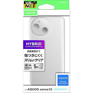 �G���R�� AQUOS sense10(SH53F�ASH-M33) �P�[�X �J�o�[ �N���A �w�ʍd�x5H ���ϋv �n�C�u���b�h �ϏՌ� �Ռ��z�� TPU �|���J�[�{�l�[�g 4�p�G�A�[�N�b�V���� �N���A PM-S253HVCKCR