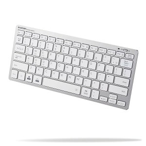 �G���R�� Bluetooth �}���`�y�A�����O �~�j�L�[�{�[�h �p���^�O���t�� �y�ʁE���^ 3�䓯���y�A�����O mac OS/iPad OS/Window OS�Ή� �V���o�[ TK-FBP102SV/EC