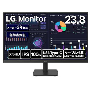 LG ���j�^�[ 24MS530B-B 23.8�C���`/�t��HD/100Hz/IPS/HDMI×2�AUSB-C PD65W