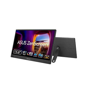 ASUS �|�[�^�u�����j�^�[/ZenScreen MB169CK-J/�|�[�^�u��USB���j�^�[ -15.6�C���` / �t��HD/IPS/�f���A��USB Type-C/�t���b�J�[�t���[/�u���[���C�g�y���@�\/�m���O���A�p�l�� / 360°��]�̃L�b�N�X�^��