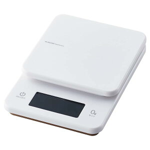 �G���R�� �L�b�`���X�P�[�� �ő�3kg �ŏ�0.5g�\�� �y �o�b�N���C�g�t 0g�\�� �����d���I�t �z �z���C�g HCS-KSA01WH