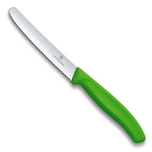 VICTORINOX(�r�N�g���m�b�N�X) �y�e�B�i�C�t �H��@�Ή� 11cm �g�n �O���[�� �ׂ����g�n���H�ނ��m���ɑ����� ���n�̃t���[�c��p�����Ԃ����؂�� �g�}�g&�e�[�u���i�C�t �X�C�X�N���V�b�N 6