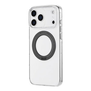 LEPLUS iPhone 17 Pro Max�Ή� 360�x��]�X�^���h�t���������n�[�h�P�[�X �uMASTER CLEAR mag swing�v �N���A/�u���b�N LN-IL25MCMSBK
